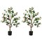Set of 2 Artificial Camellia Flowers – Lifelike Faux Blooms for Home Decor